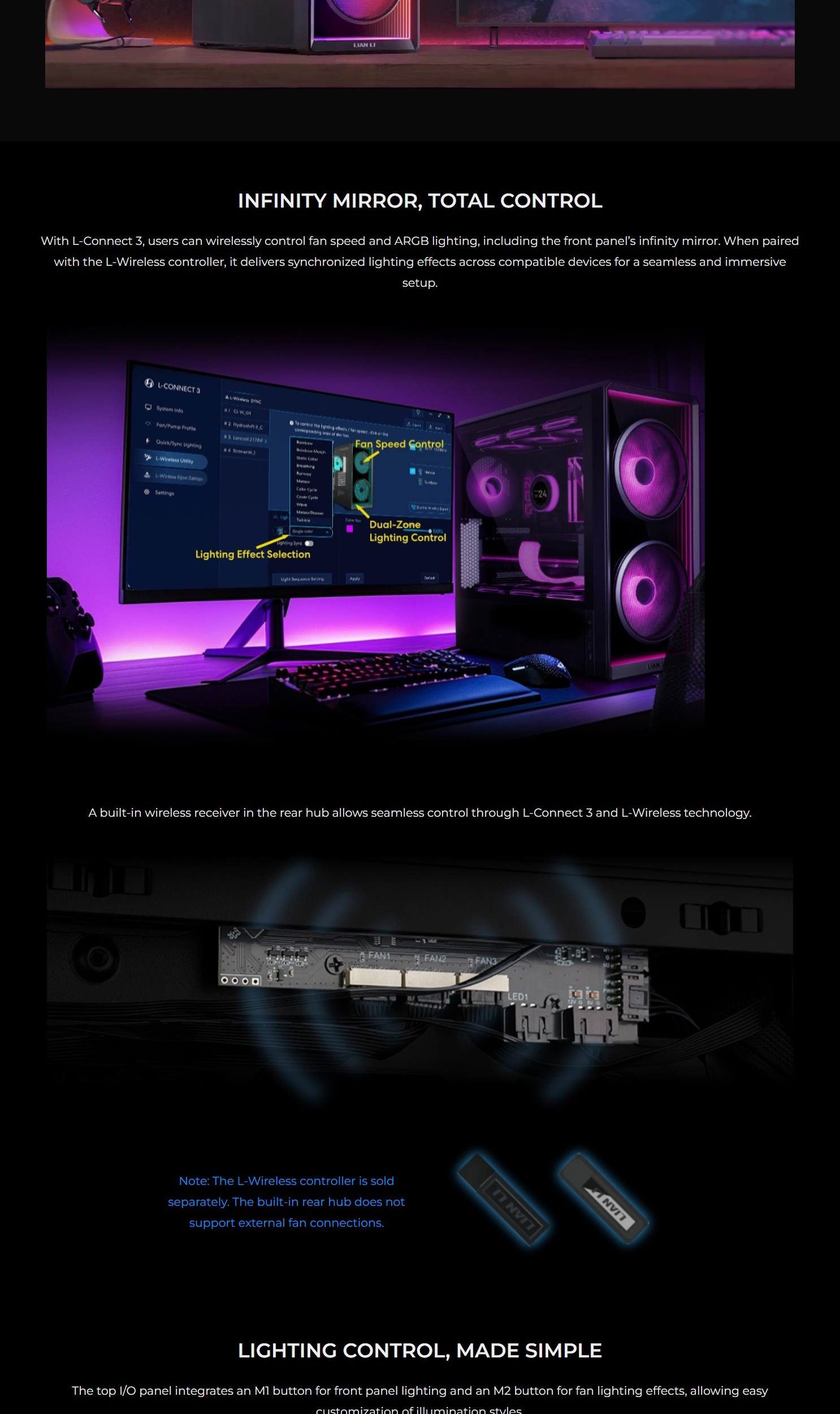 Lian Li PC-LAN217INFX, LANCOOL 217 Infinity Mirror Case, Tempered Glass, Drive Bays: 1×3.5″ HDD+1×2.5″ SSD (or 1x3.5″ HDD / 2×2.5″ SSD), Expansion Slot: 7, Fan: 140mm ARGB, Motherboard Support: ATX / Micro-ATX / Mini-ITX, 1 Year Warranty 2 230624cfd7063ab9 2