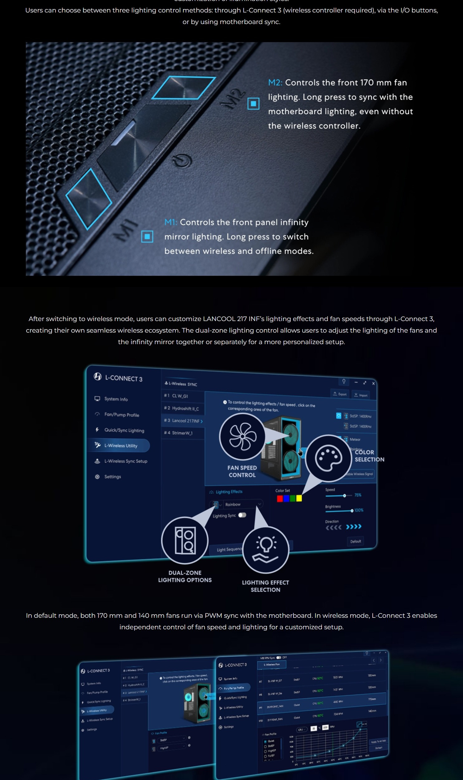 Lian Li PC-LAN217INFX, LANCOOL 217 Infinity Mirror Case, Tempered Glass, Drive Bays: 1×3.5″ HDD+1×2.5″ SSD (or 1x3.5″ HDD / 2×2.5″ SSD), Expansion Slot: 7, Fan: 140mm ARGB, Motherboard Support: ATX / Micro-ATX / Mini-ITX, 1 Year Warranty 3 230624cfd7063ab9 3