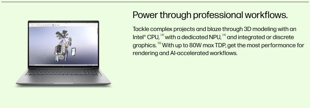 HP ZBook X G1i 16" WUXGA Touch Laptop - Ultra 7-255H / 32GB RAM / 1TB SSD / RTX PRO 1000 / Win 11 Pro 1 249fe95b5d83ae11