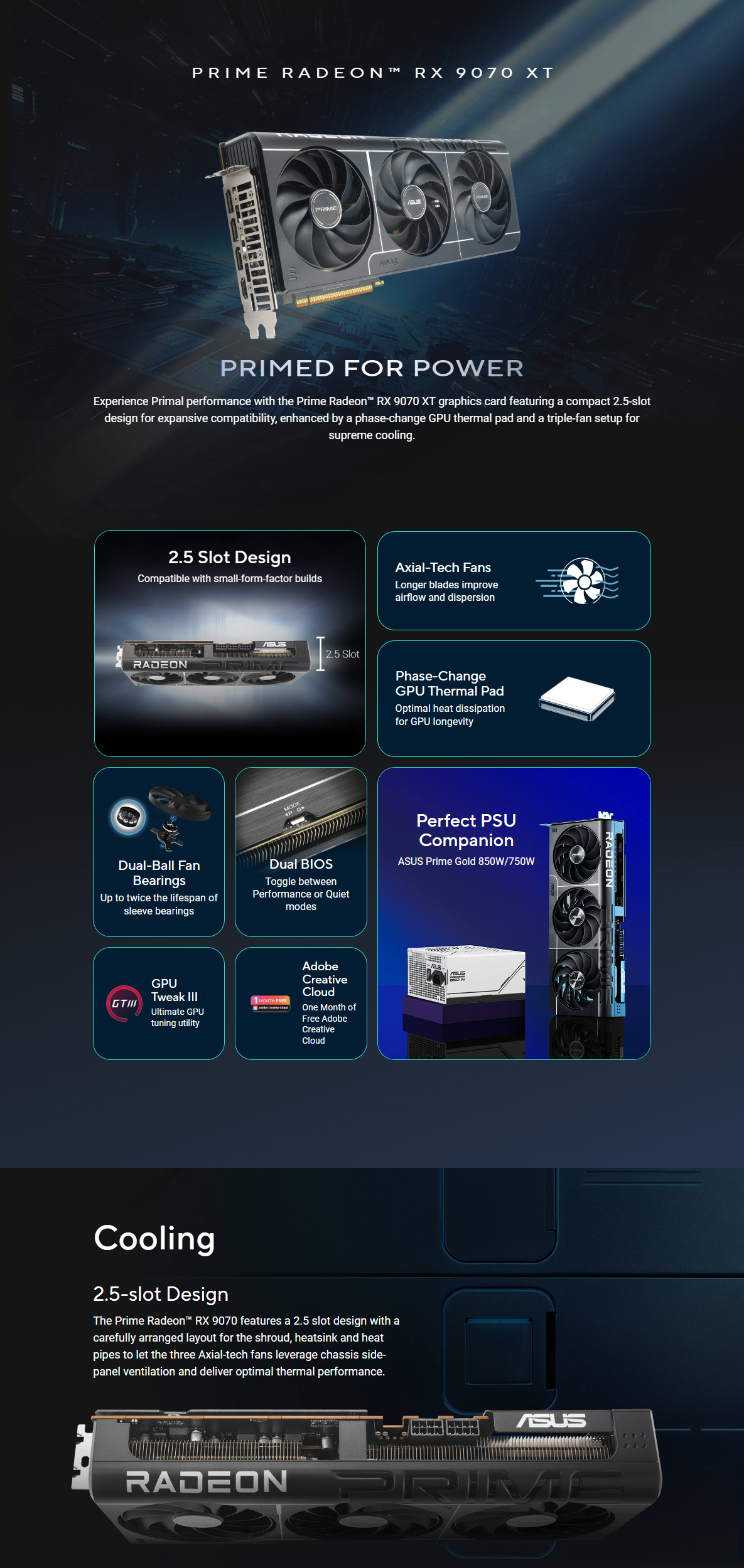 ASUS Prime Radeon RX 9070 XT OC Edition 16GB Graphics Card 1 3aa0aee924c4aff6 1