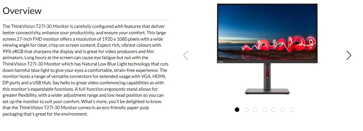 Lenovo ThinkVision T27i-40 27" FHD IPS Monitor 1 8298eff073470e45