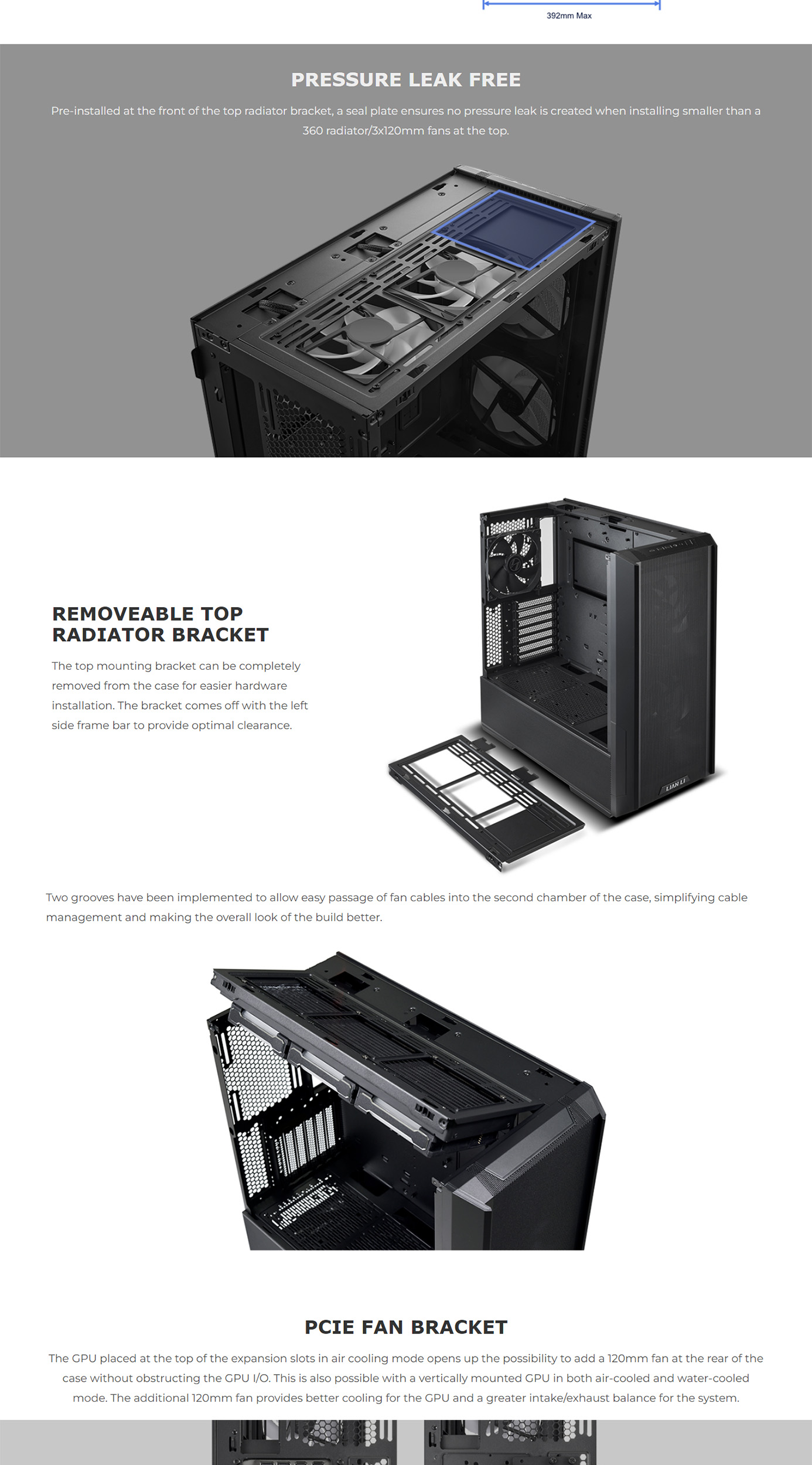 Lian-Li PC-LAN216RX, LandCool 216RX RGB, Mid-tower, Tempered Glass, Drive Bays: 2x3.5", 6x2.5", Expansion Slot: 7, Motherboard Support: E-ATX/ATX/Micro-ATX/Mini-ITX, Pre-Installed Fan: 2x160mm/1x140mm, Black, 1 Year Warranty 3 83fff61d8e43b7f3 3