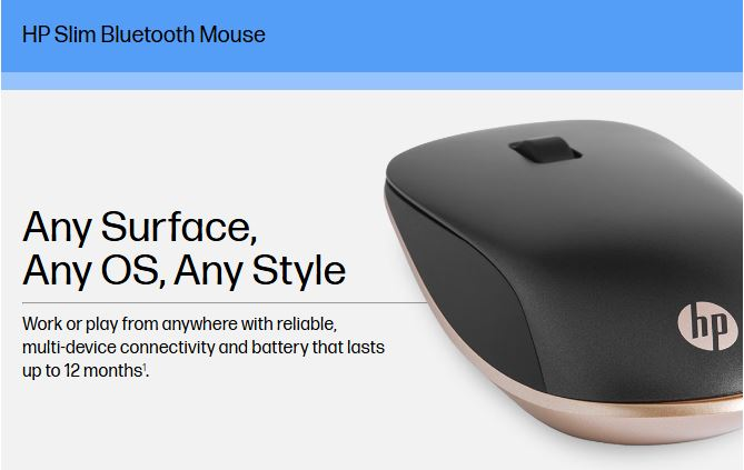HP 410 Slim Bluetooth Mouse - Silver 1 c1b1ab291b37ee01