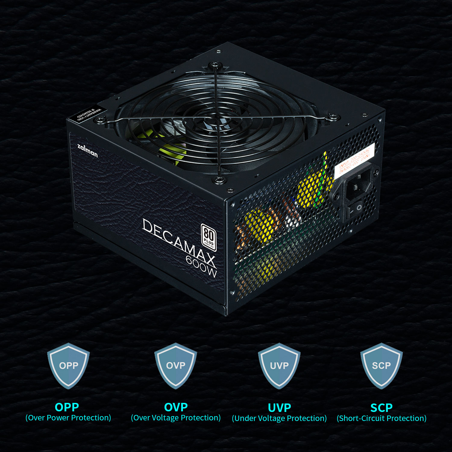 Zalman ZM600-LX3, Decamax, 600W, 80 Plus, Non Modular, Fan: 120mm, ATX, MTBF: 100,000 Hours, 3 Year Warranty 9 d3671fdd5a685d16