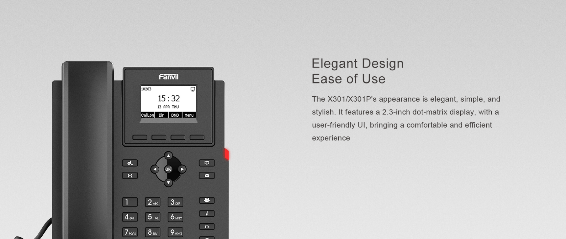 Fanvil X301P Entry Level IP Phone, 2.3' Dot-matrix screen, 10/100Mbps, PoE, Cost-Effective SIP Phone With Multi-Function, 6-Way Audio Conference, 2SIP 6 f167ae5639bbc473