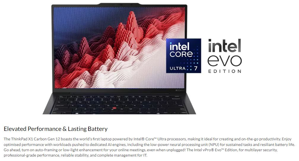 LENOVO ThinkPad X1 Carbon G13 Aura 14' WUXGA TOUCH Intel U7‑268V vPro 32GB LPDDR5X 512GB SSD WIN 11 PRO AI Arc 140V GPU Copilot+ PC 48 TOPS 3yr PREM 2 fb463d7919188523