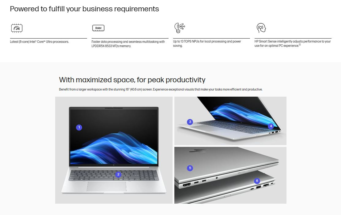 HP EliteBook 8 G1i 16" WUXGA Notebook - Intel Core Ultra 7 256V / 16GB RAM / 512GB SSD / Windows 11 Pro 2 fcf344c9fa782ef0